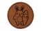 Bunny Carrot Friends Easter Round Iron-On Engraved Faux Leather Patch Applique - 2.5"